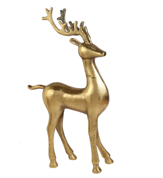 Rosso Gold Stag Sculpture