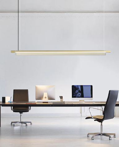 Modern Linear Handing LED Pendant lights - Gold