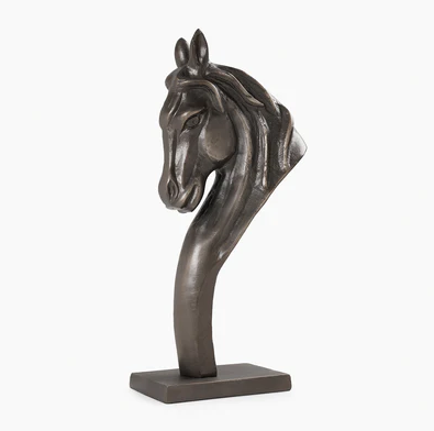 Bronze Antique Finish Horse Head Sculpture