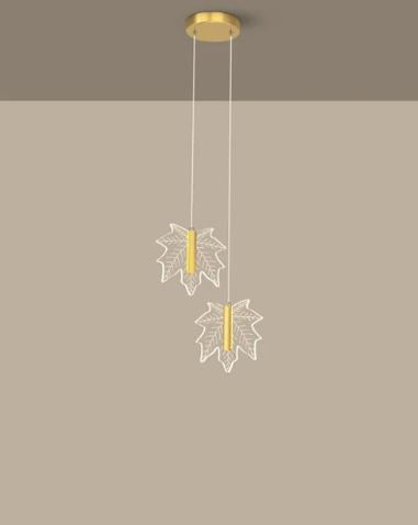 Double Head Maple Leaf LED Pendant Light