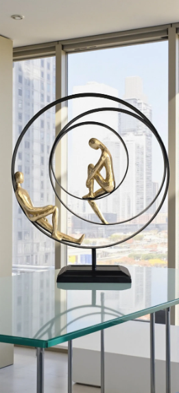 Golden & Black Polyresin Premium & Elegant Figurine