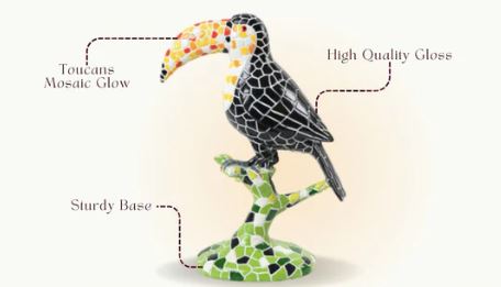 Avian Mosaic Melody: Toucan Art Decor