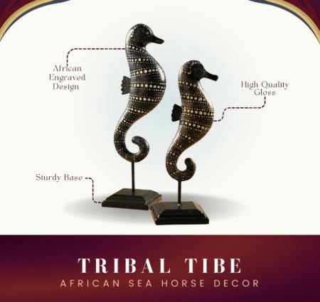 Tribal Tide: African Sea Horse Decor