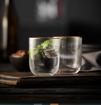 Palermo Gold Tumblers 350ml, Set of 4