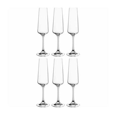 Champagne Flutes 220ml, Set of 6