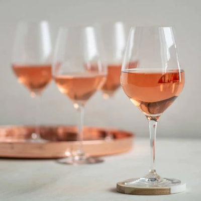 Rose Wine Glasses 480ml, Set of 4