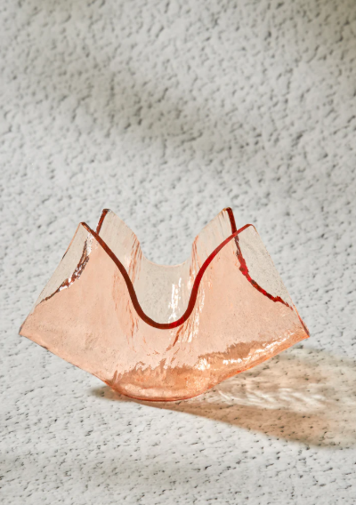 Crumpled votive - Peach