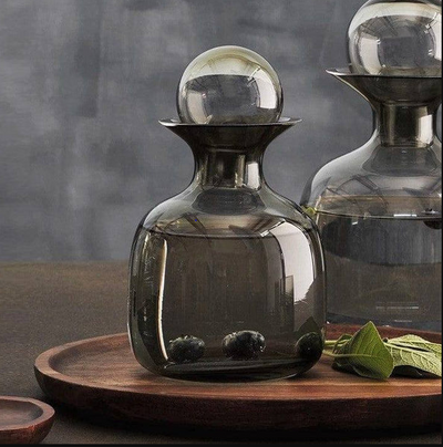 Sarabi Glass Water Carafe 750ml - Grey