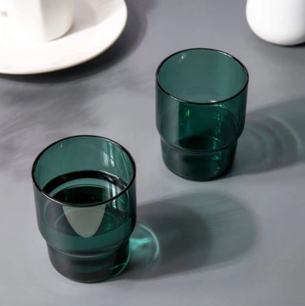 Menlo Tall Tumblers, Set of 2 - Bottle Green