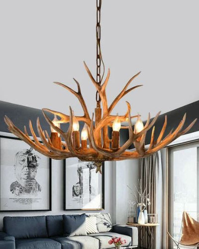 The Antler 6 - Light Geometric Chandelier
