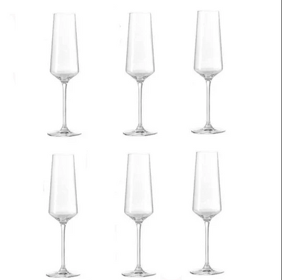 Puccini Champagne Glasses 280ml, Set of 6