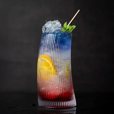 Striped Tall Glass - Set Of 6
