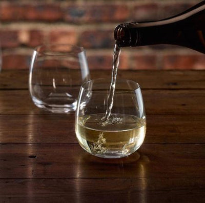 Borough Stemless White Wine Glasses 370ml, Set of 4