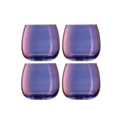 Aurora Stemless Glasses 370ml, Set of 4 - Polar Violet