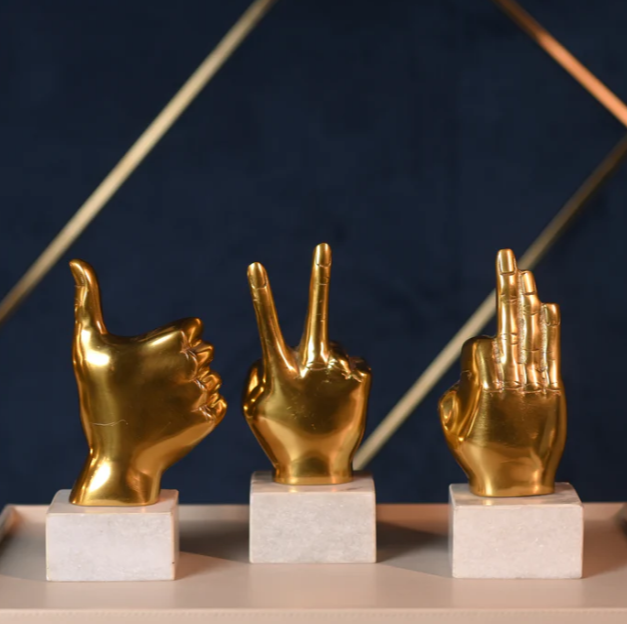 Grace Hand Gestures Accent Set of 3