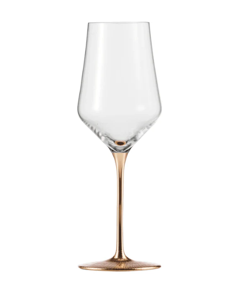 Ravi White Wine Glass, Gold