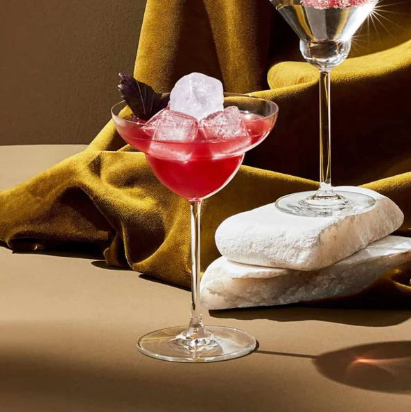 Vintage Margarita Glasses 400ml, Set of 2
