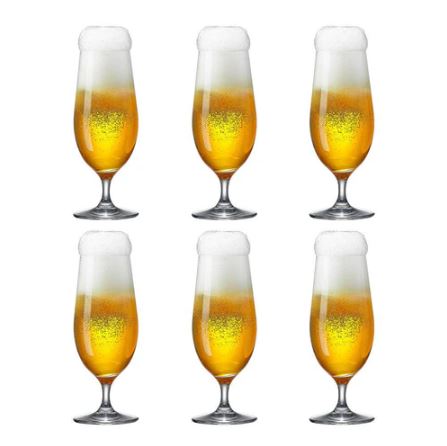 Classic Pilsner Glasses 460ml, Set of 6