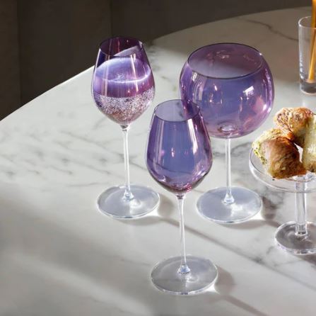 Aurora Champagne Tulip Glasses 285ml, Set of 4 - Polar Violet