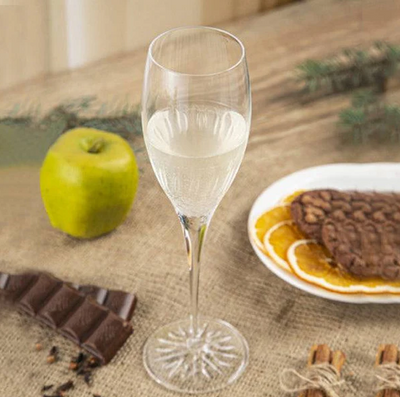 Diamante Champagne Glasses 220ml, Set of 4