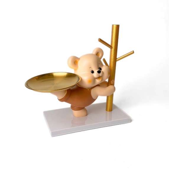 Sophisticated Teddy Tray Showpiece