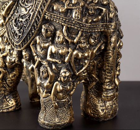 Carved for Rusticity Elephant Table Accent
