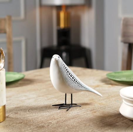 Cosmic Dots: Avian Resin Sculpture