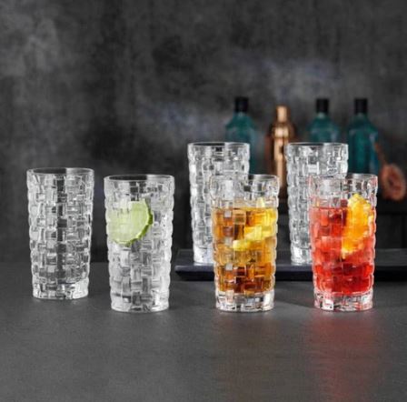 Bossa Nova Long Drink Glasses 350ml, Set of 6