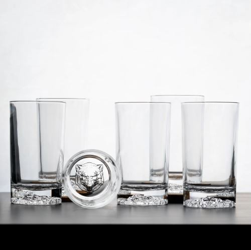 Tall Animal Shadow Glasses - Set of 6