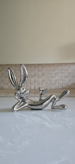 Chrome Silver Bunny