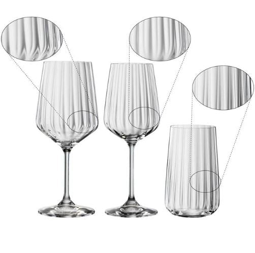LifeStyle CRYSTAL GLASS - SET OF 12 - MADE IN GERMANY