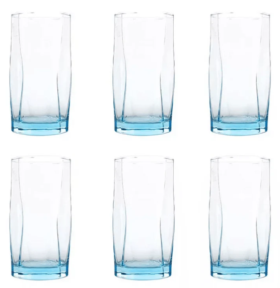 Geometric Shapes Drinking Glass for Beverages - 440 ml