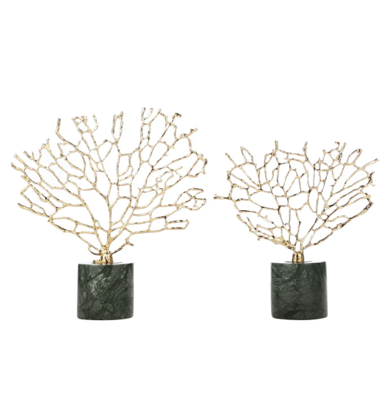 Minimalist Marble & Copper Shoots (Single)