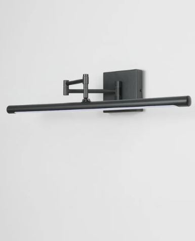 Adjustable Mirror LED Wall Light - Black