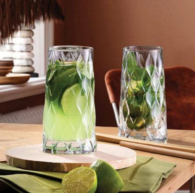 Leafy Highball Glasses 345ml, Set of 4