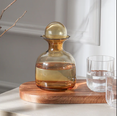 Sarabi Glass Water Carafe 750ml - Amber