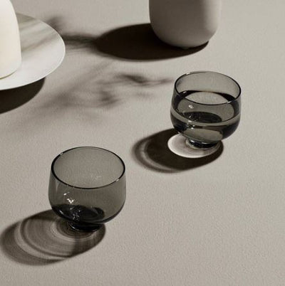 Flow Short Tumblers 220ml, Set of 2 - Smoke