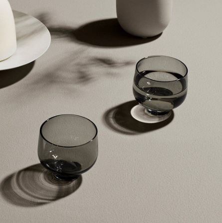 Flow Short Tumblers 220ml, Set of 2 - Smoke