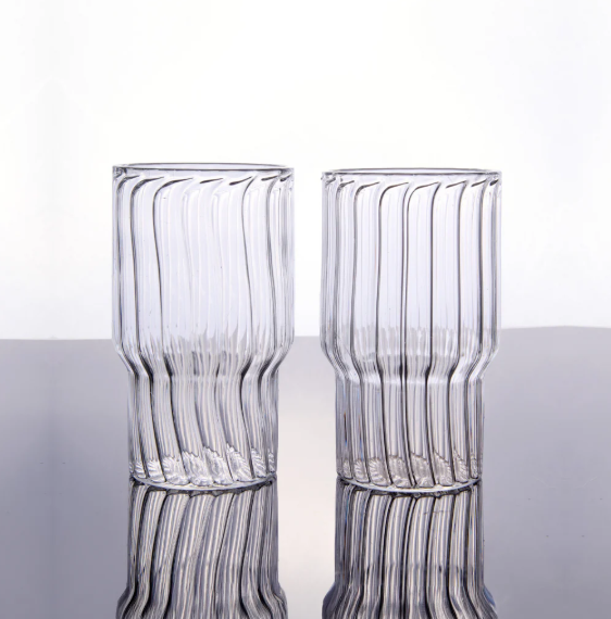 Fluted Drinking Glass - Large (Set of 2)