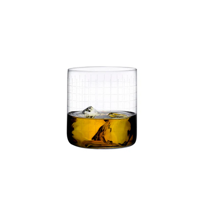 Finesse Grid Whiskey SOF Tumblers 300ml, Set of 4