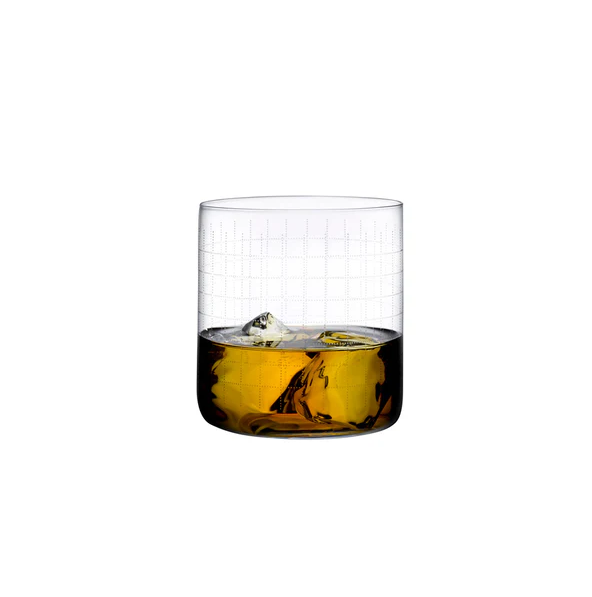 Finesse Grid Whiskey SOF Tumblers 300ml, Set of 4