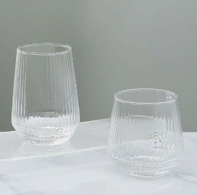 Sleek Striped Glass - Set of 6