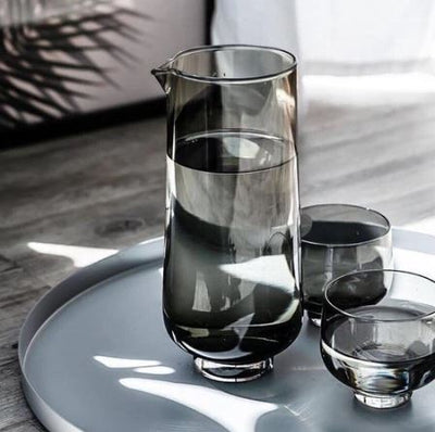 Flow Water Carafe 1100ml- Smoke