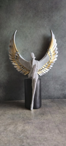 Glittering Lady with Wide Open Wings