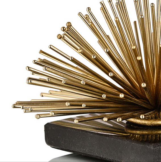 Star Burst Gold/Black Figurine Decor, Small