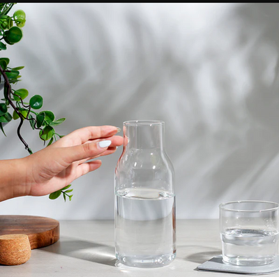 Borosilicate Glass Bottle With Cork Lid - Large