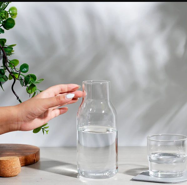 Borosilicate Glass Bottle With Cork Lid - Large