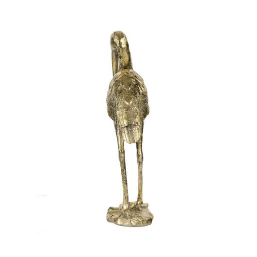 Hunting Crane Sculpture Large - Gold