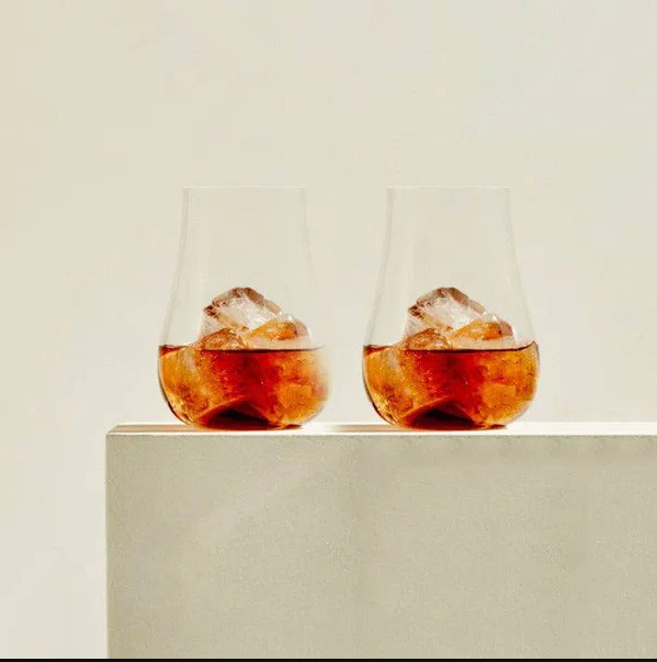 Vintage Whiskey Tumblers 330ml, Set of 4