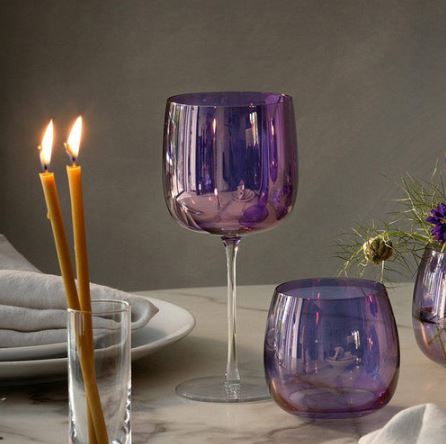 Aurora Wine Glasses 450ml, Set of 4 - Polar Violet